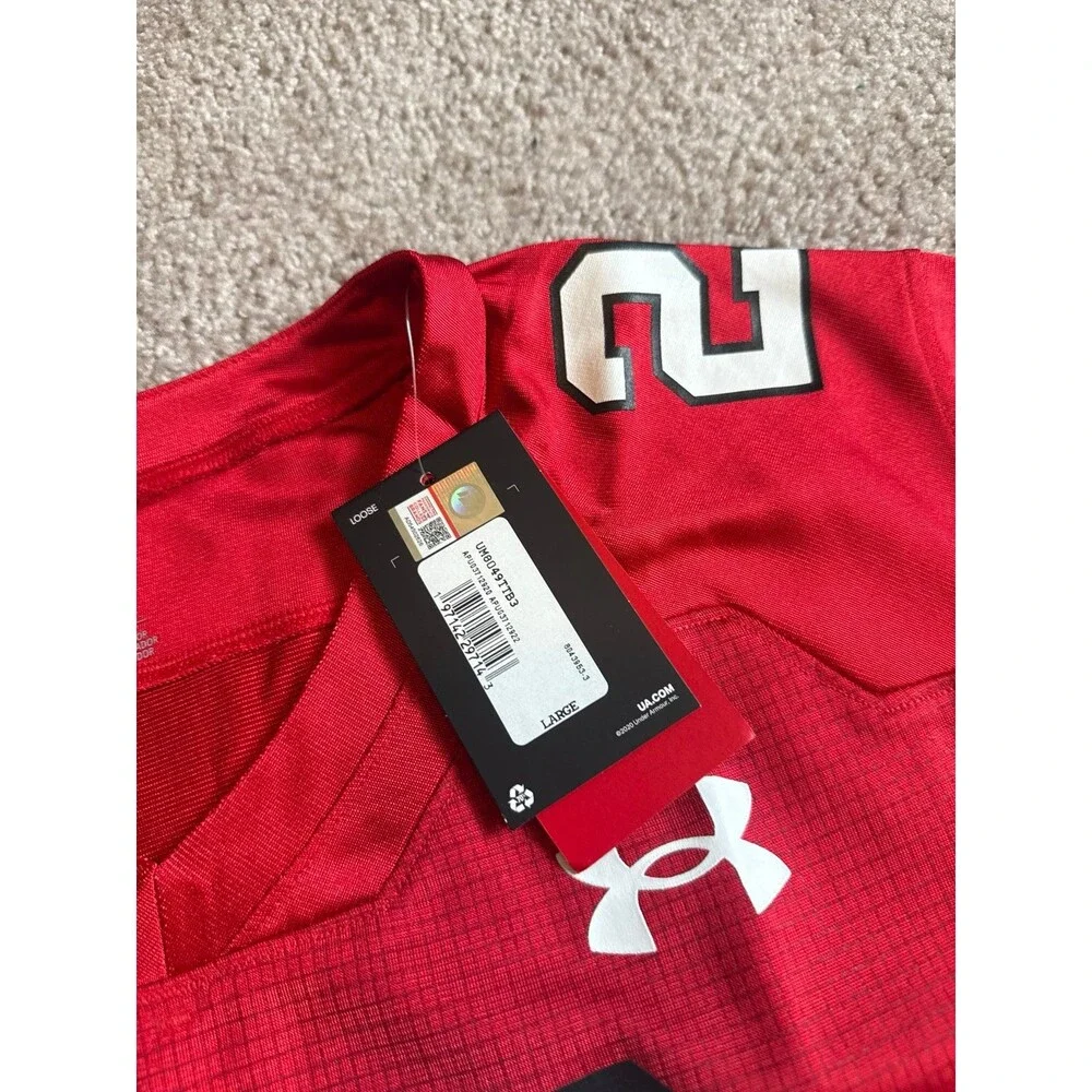 Texas Tech Red Raiders Under Armour NWT Men’s Football Jersey Size Large